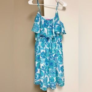 Lilly for Target blue and White Sea Urchin sundress. EUC size Large